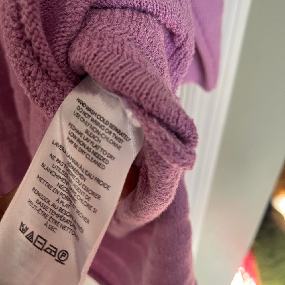ANTHROPOLOGIE Pilcro Oversized Sweater Lavender Tunic XS b3 - Picture 6 of 7